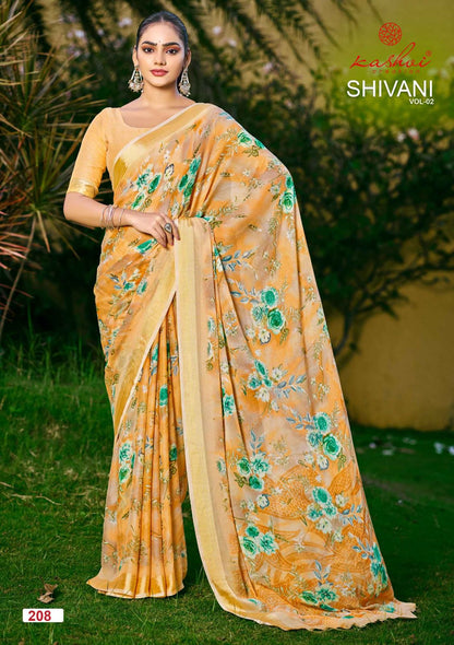 Shivani Vol 2 Kashvi Creation Dull Moss Sarees Supplier India