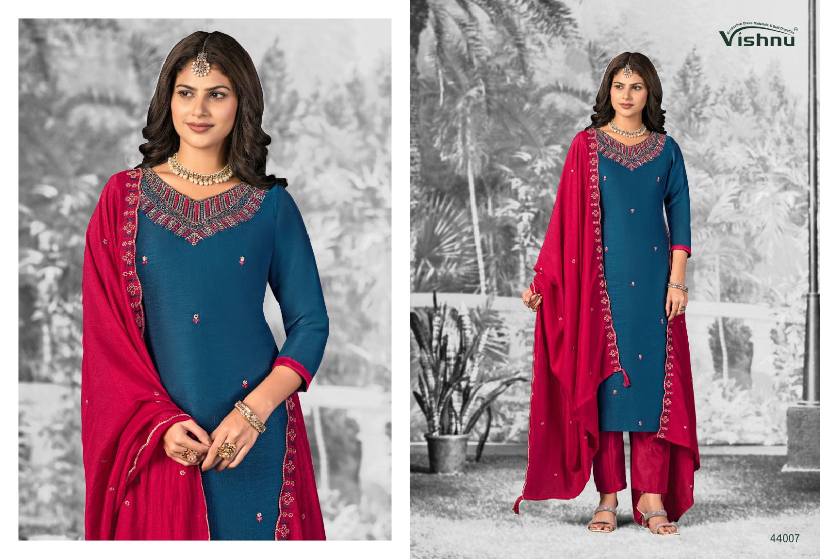 Shivani Vol 2 Vishnu Impex Vichitra Silk Pant Style Suits Exporter India