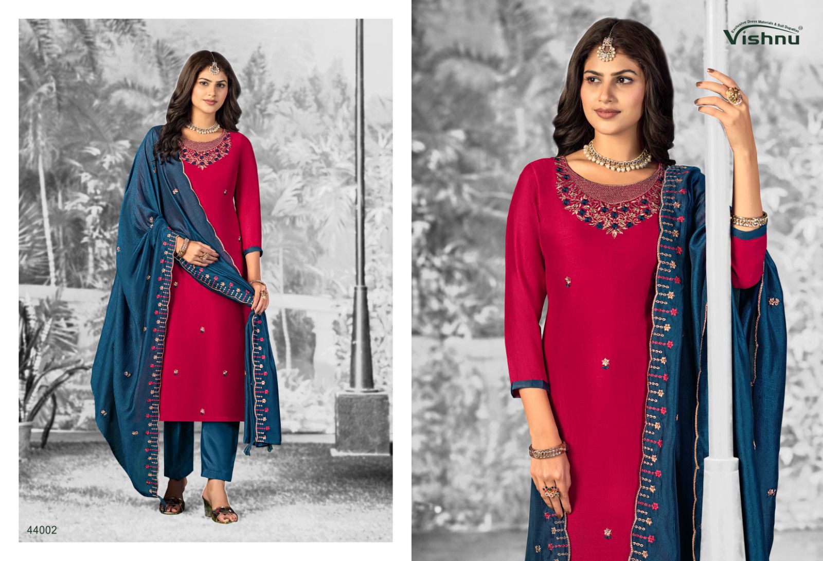 Shivani Vol 2 Vishnu Impex Vichitra Silk Pant Style Suits Exporter India