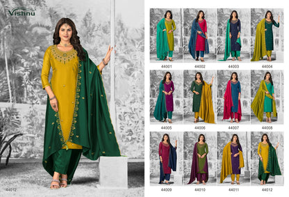Shivani Vol 2 Vishnu Impex Vichitra Silk Pant Style Suits Exporter India
