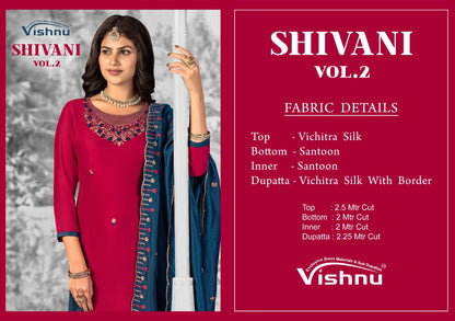 Shivani Vol 2 Vishnu Impex Vichitra Silk Pant Style Suits Exporter India