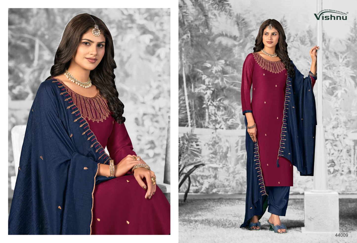 Shivani Vol 2 Vishnu Impex Vichitra Silk Pant Style Suits Exporter India