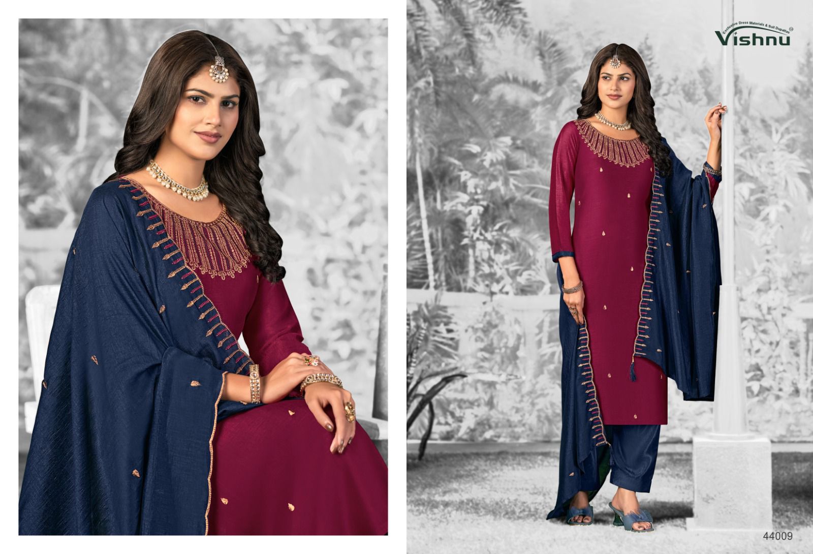 Shivani Vol 2 Vishnu Impex Vichitra Silk Pant Style Suits Exporter India