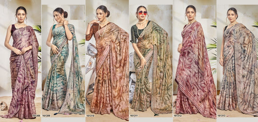 Shivanshi Vallabhi Prints Chiffon Sarees Wholesaler Ahmedabad