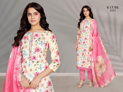 Shivanya 1024 K Cube Cotton Pant Style Suits Manufacturer Ahmedabad