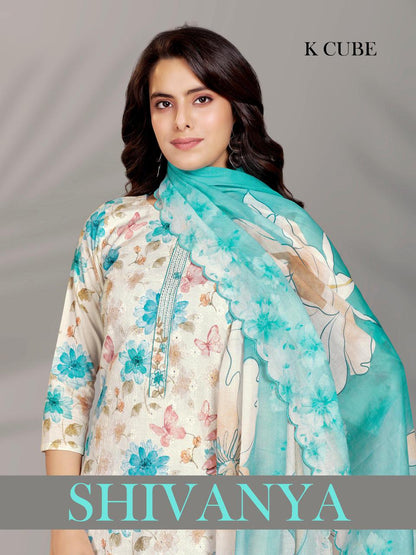 Shivanya 1024 K Cube Cotton Pant Style Suits Manufacturer Ahmedabad
