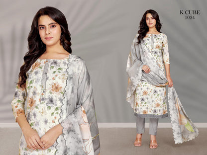 Shivanya 1024 K Cube Cotton Pant Style Suits Manufacturer Ahmedabad