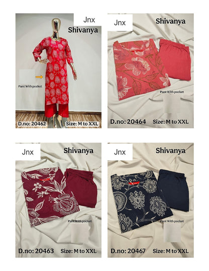 Shivanya Jnx Cotton Kurti Plazzo Set Manufacturer Ahmedabad