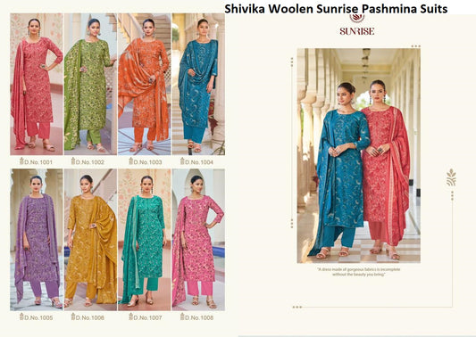 Shivika Woolen Sunrise Pashmina Suits Wholesaler Gujarat