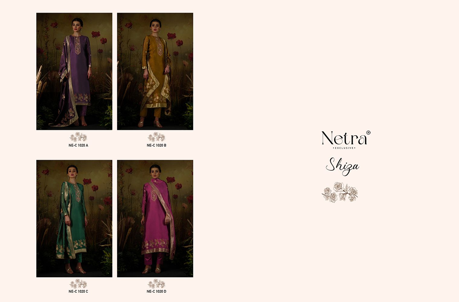 Shiza Netra Premium Viscose Pant Style Suits Supplier Gujarat