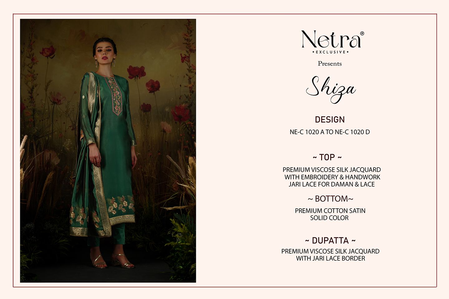 Shiza Netra Premium Viscose Pant Style Suits Supplier Gujarat
