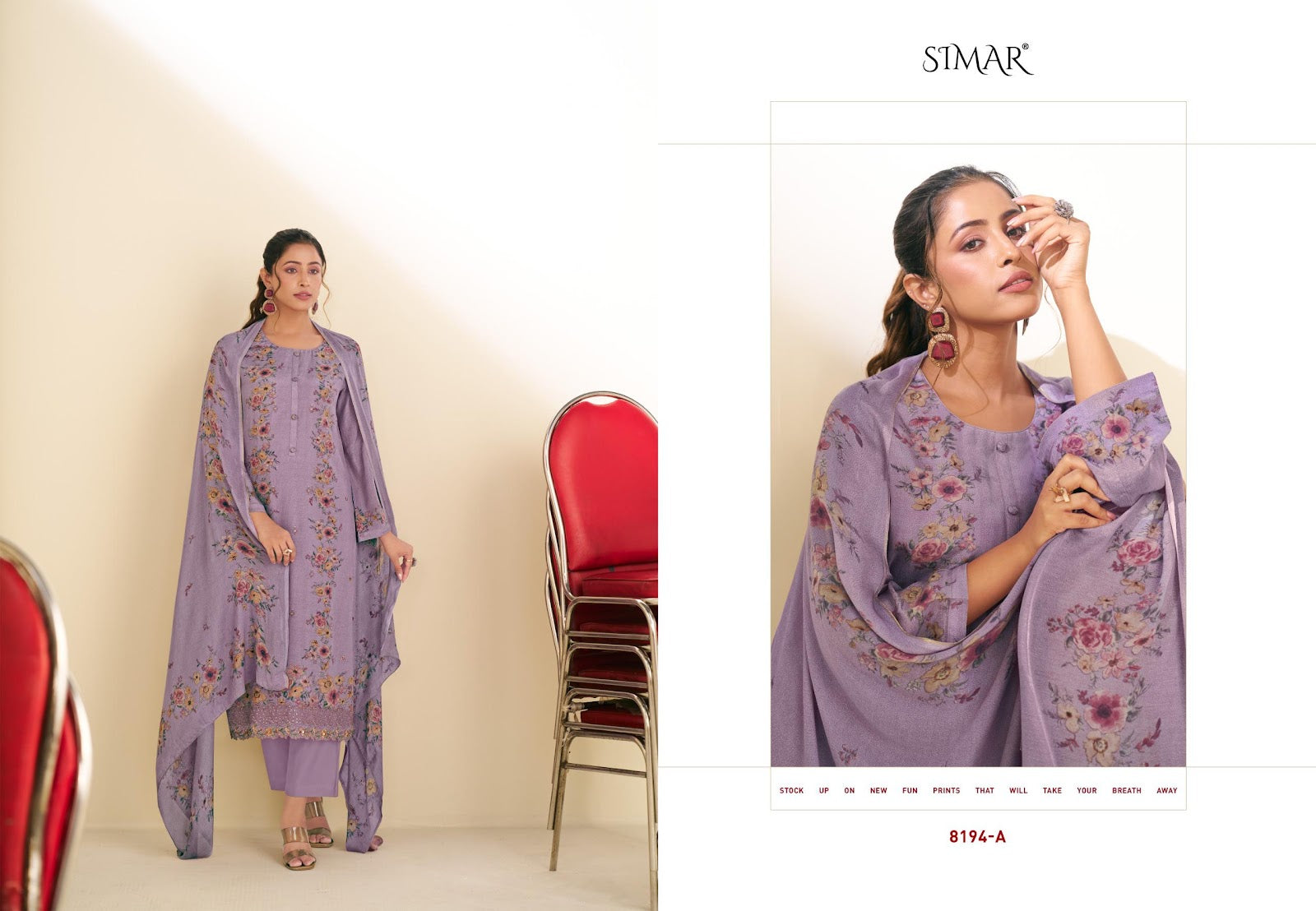 Shiza Simar Pure Viscose Pant Style Suits Exporter India