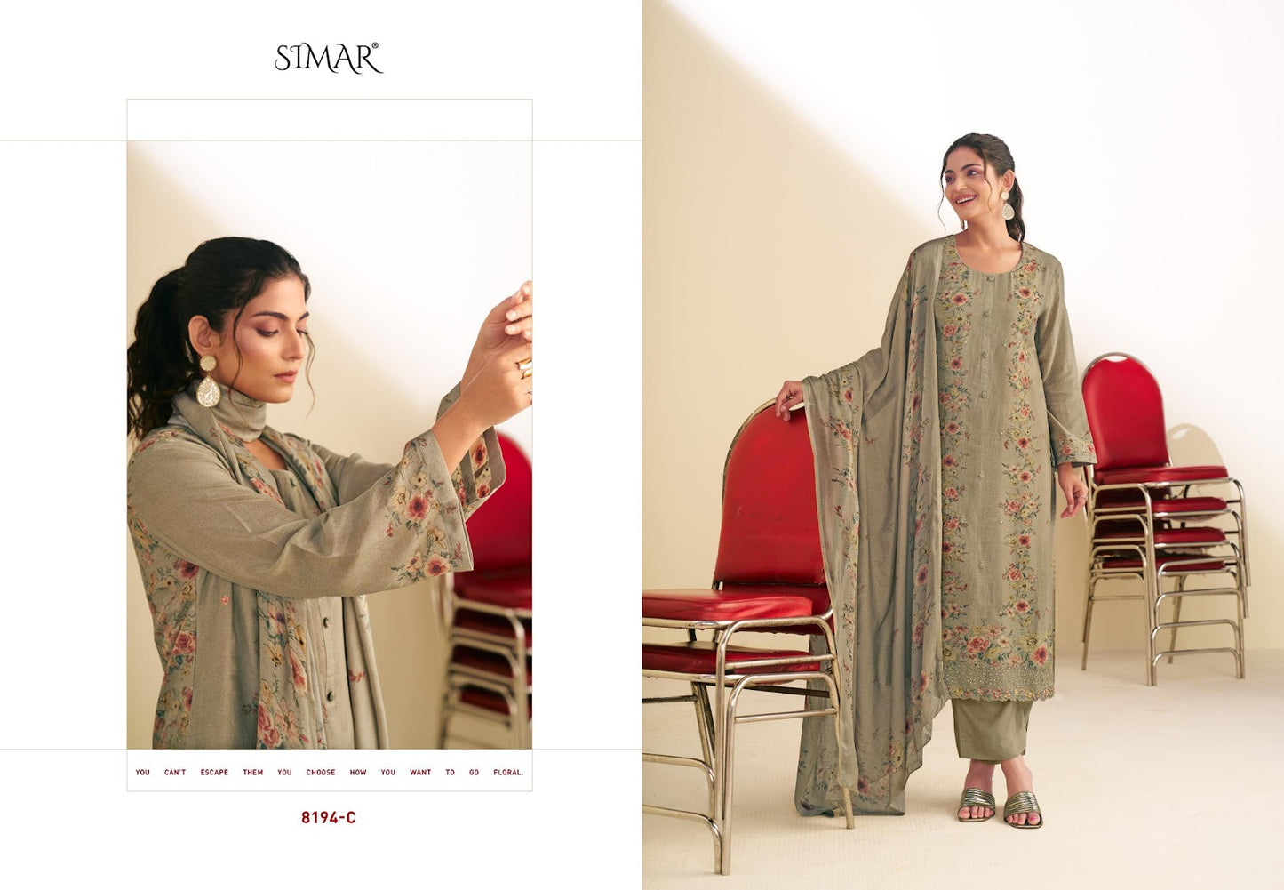 Shiza Simar Pure Viscose Pant Style Suits Exporter India