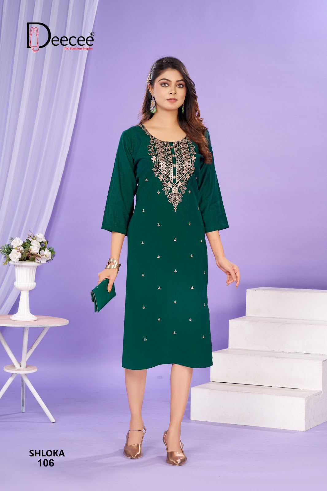 Shloka Deecee Vertican Long Straight Kurti Wholesaler Gujarat