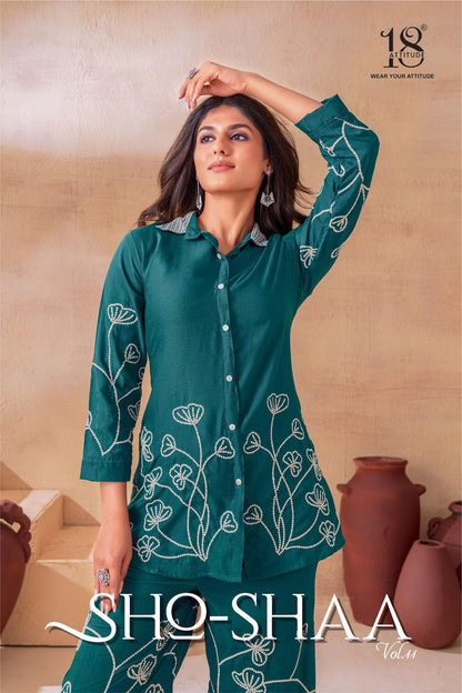 Sho Shaa Vol 11 18 Attitude Rayon Co Ord Set Wholesale Rate