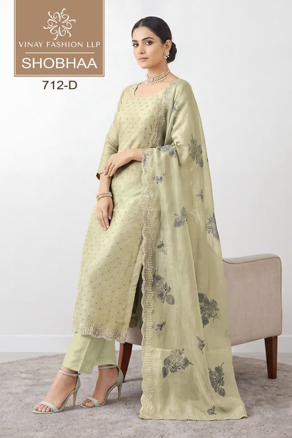 Shobhaa Kuleesh Vinay Fashion Llp Royal Crinkle Pant Style Suits Wholesale Price