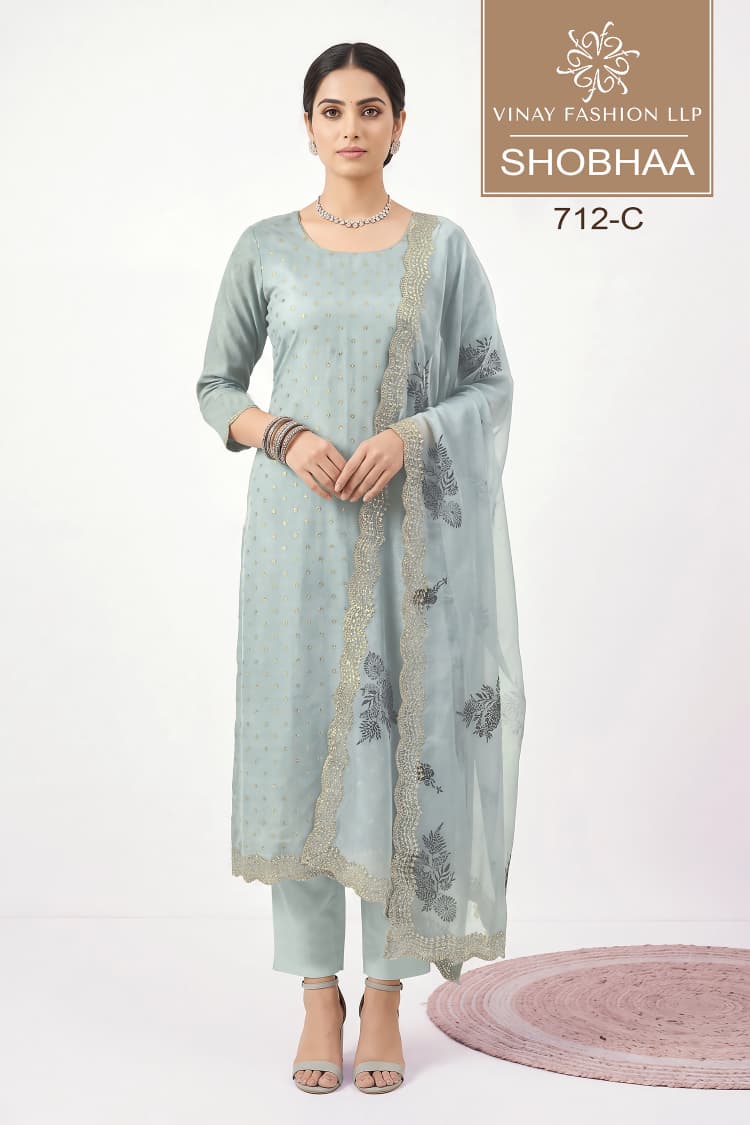 Shobhaa Kuleesh Vinay Fashion Llp Royal Crinkle Pant Style Suits Wholesale Price