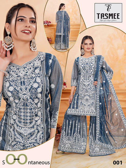 Shofia Vol 1 Tasmee Twill Readymade Plazzo Style Suits Manufacturer Ahmedabad