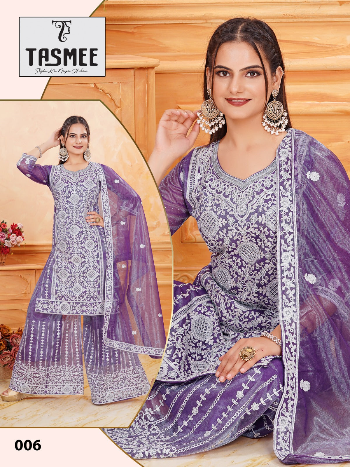 Shofia Vol 1 Tasmee Twill Readymade Plazzo Style Suits Manufacturer Ahmedabad