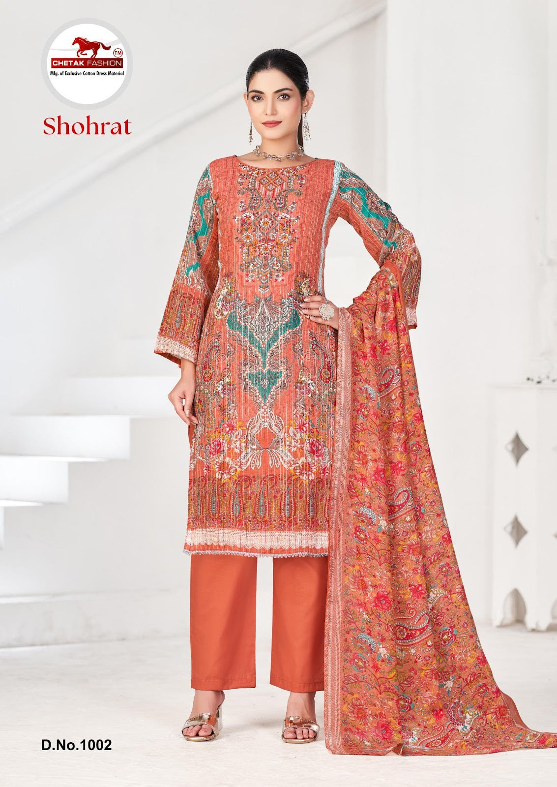 Shohrat Vol 1 Chetak Fashion Cotton Karachi Salwar Suits Supplier Gujarat