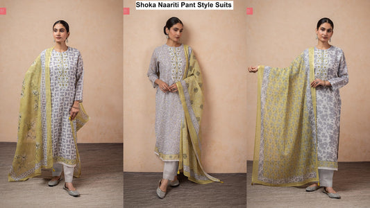 Shoka Naariti Linen Pant Style Suits Manufacturer India