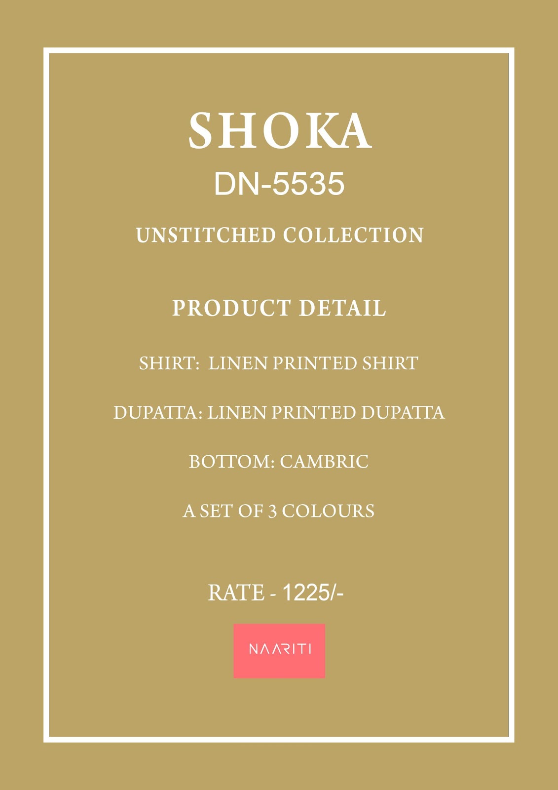 Shoka Naariti Linen Pant Style Suits Manufacturer India