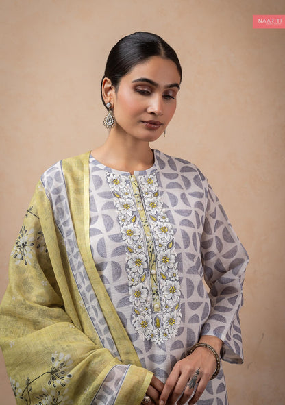Shoka Naariti Linen Pant Style Suits Manufacturer India