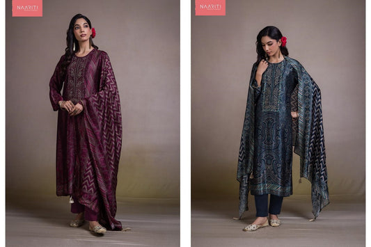 Shonima Naariti Pure Silk Pant Style Suits Wholesaler Ahmedabad