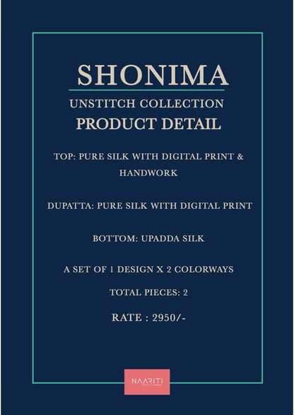 Shonima Naariti Pure Silk Pant Style Suits Wholesaler Ahmedabad
