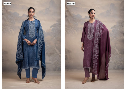 Shora Naariti Muslin Pant Style Suits Wholesale Price