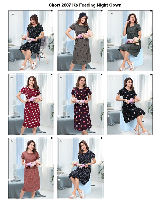 Short 2807 Ks Hosiery Sinker Feeding Night Gown Exporter India