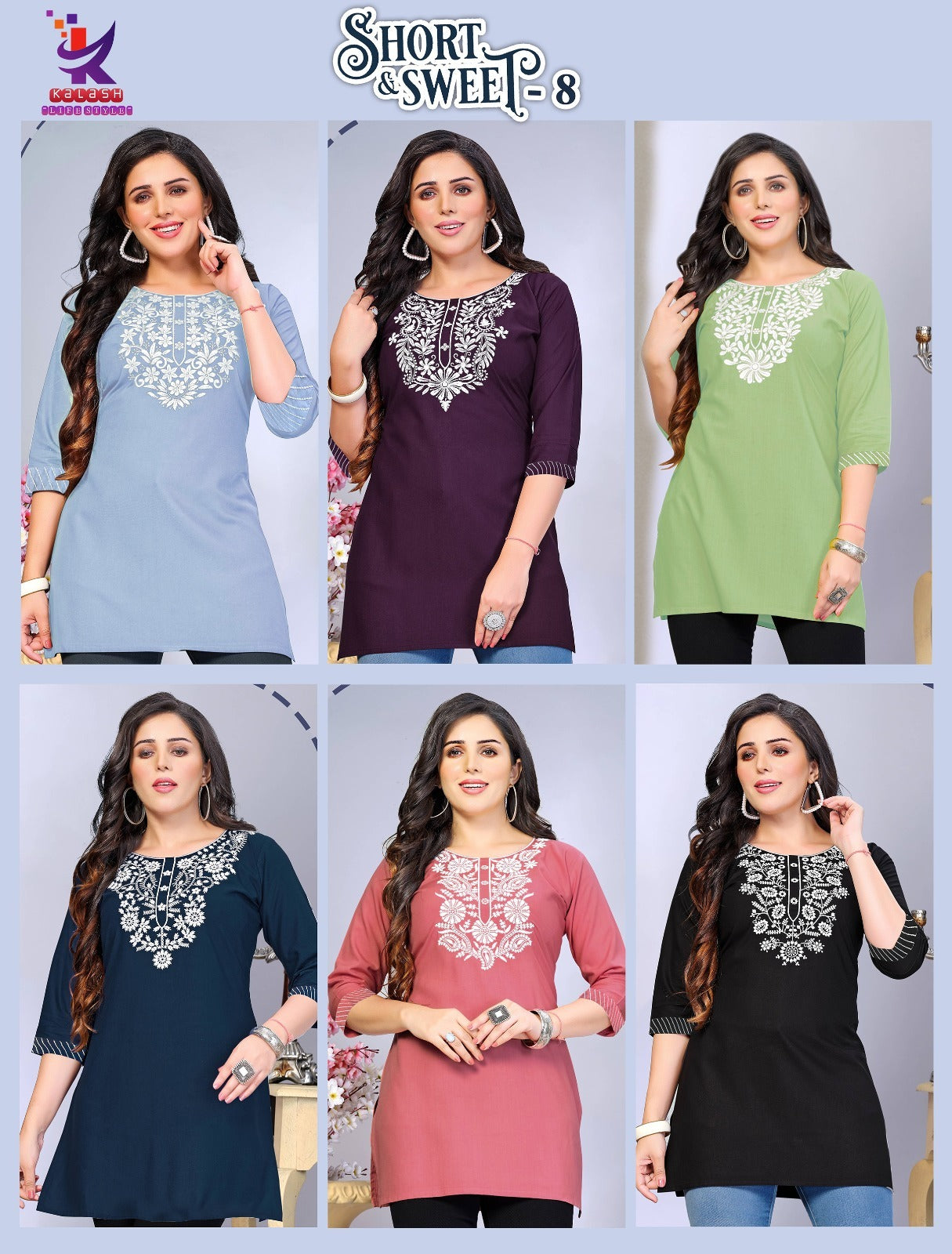 Short And Sweet 8 Mlm Kalash Lifestyle Vertican Short Kurtis Supplier Gujarat