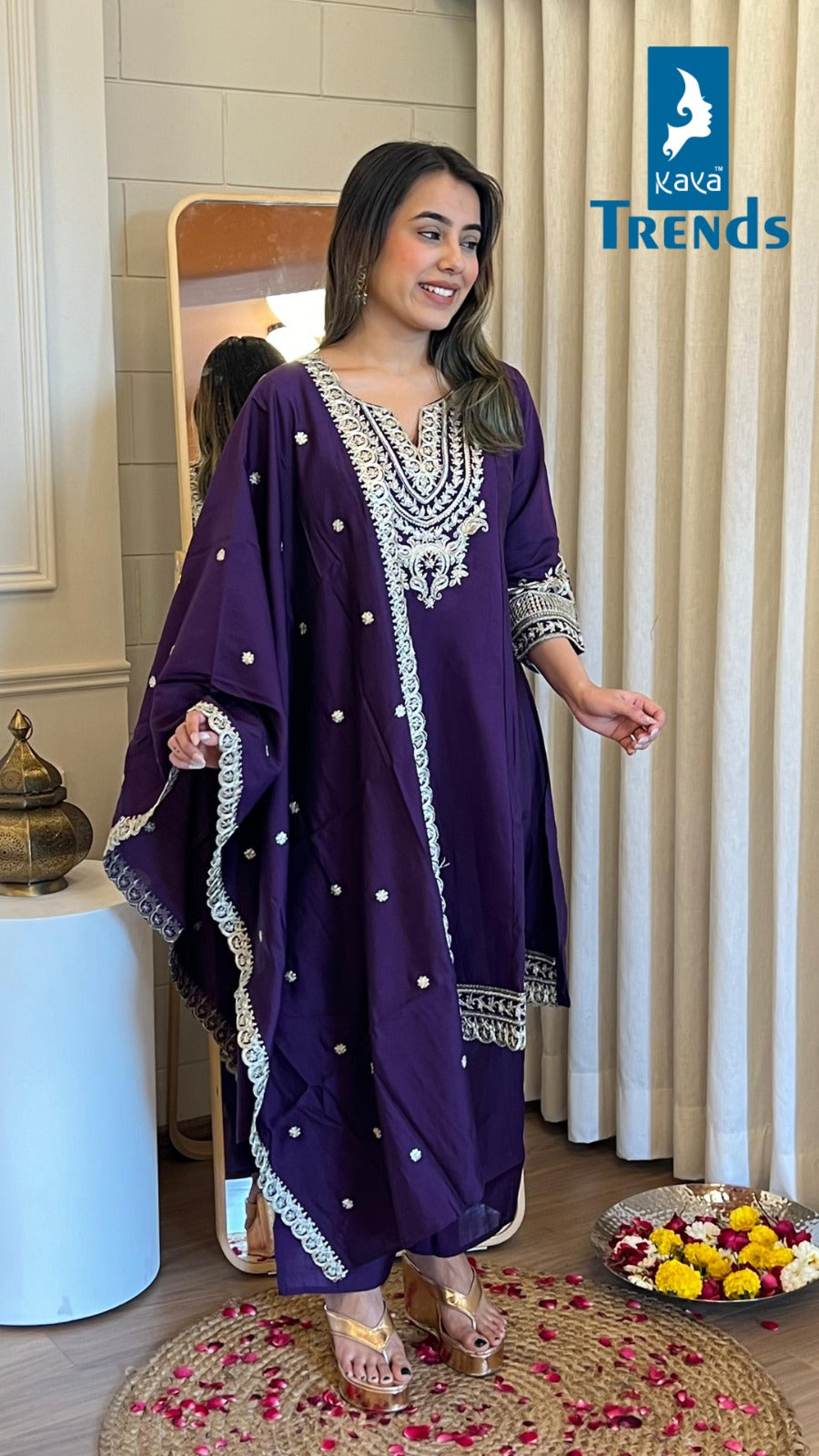 Short Kali 2025 Kaya Roman Readymade Plazzo Style Suits Supplier India