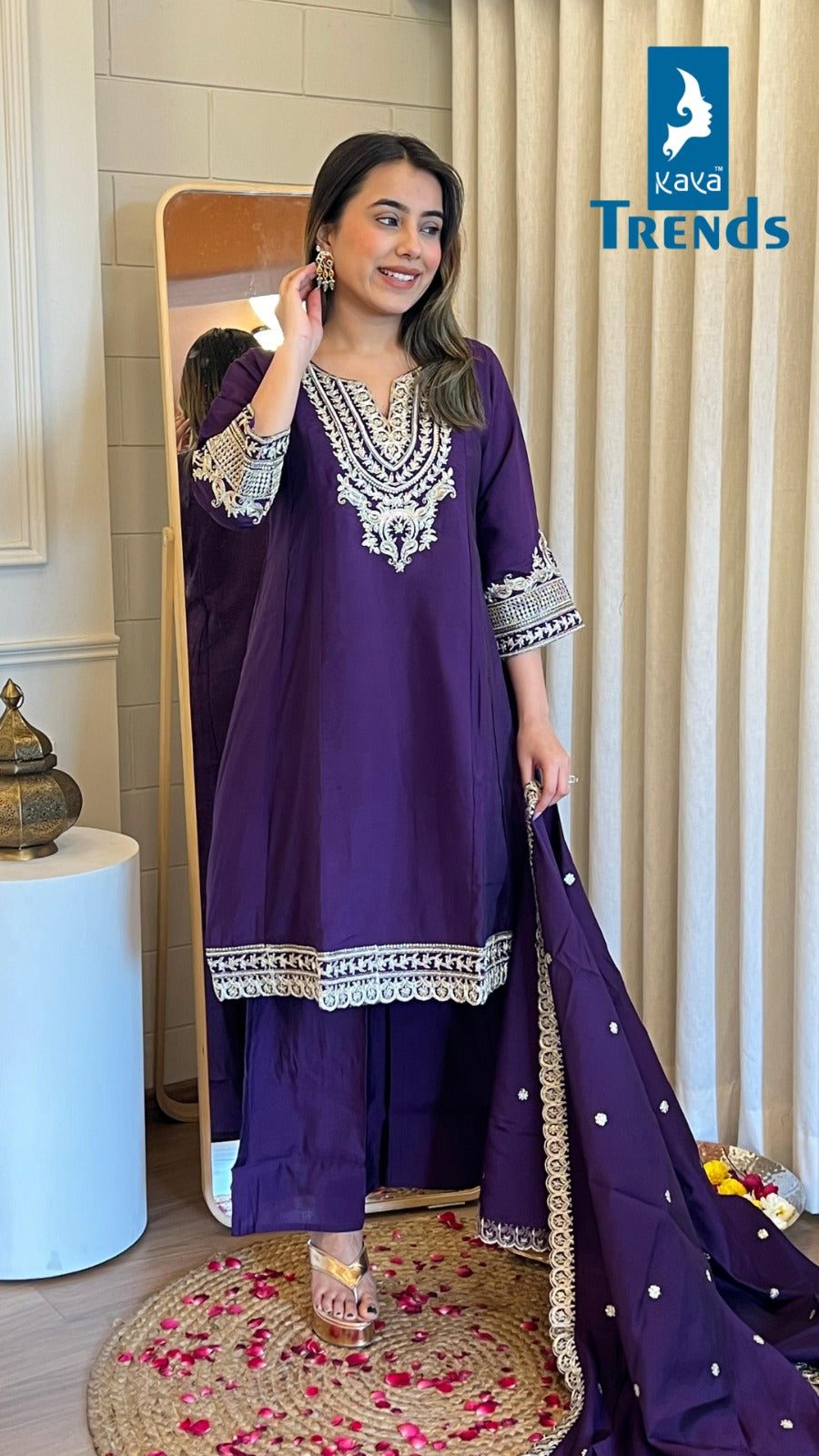 Short Kali 2025 Kaya Roman Readymade Plazzo Style Suits Supplier India