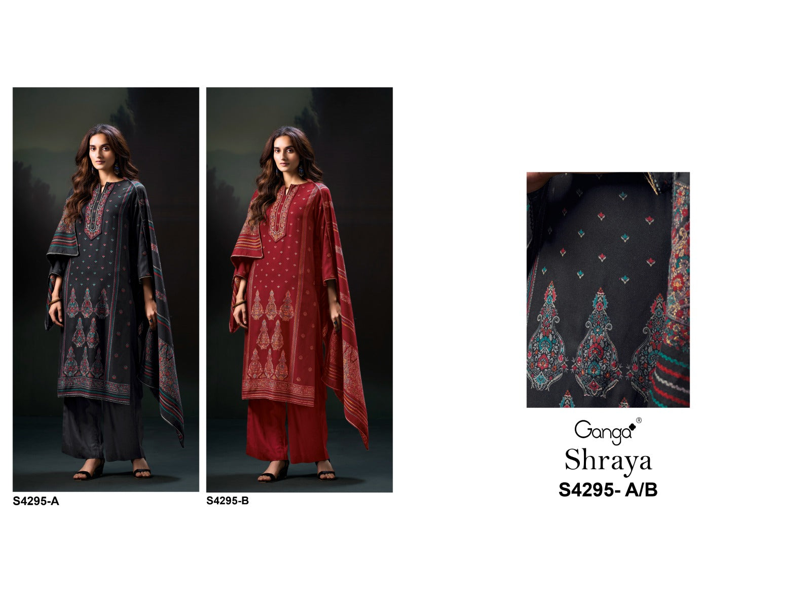 Shraya 4295 Ganga Pashmina Suits Wholesale Price