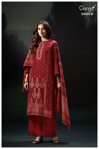 Shraya 4295 Ganga Pashmina Suits Wholesale Price