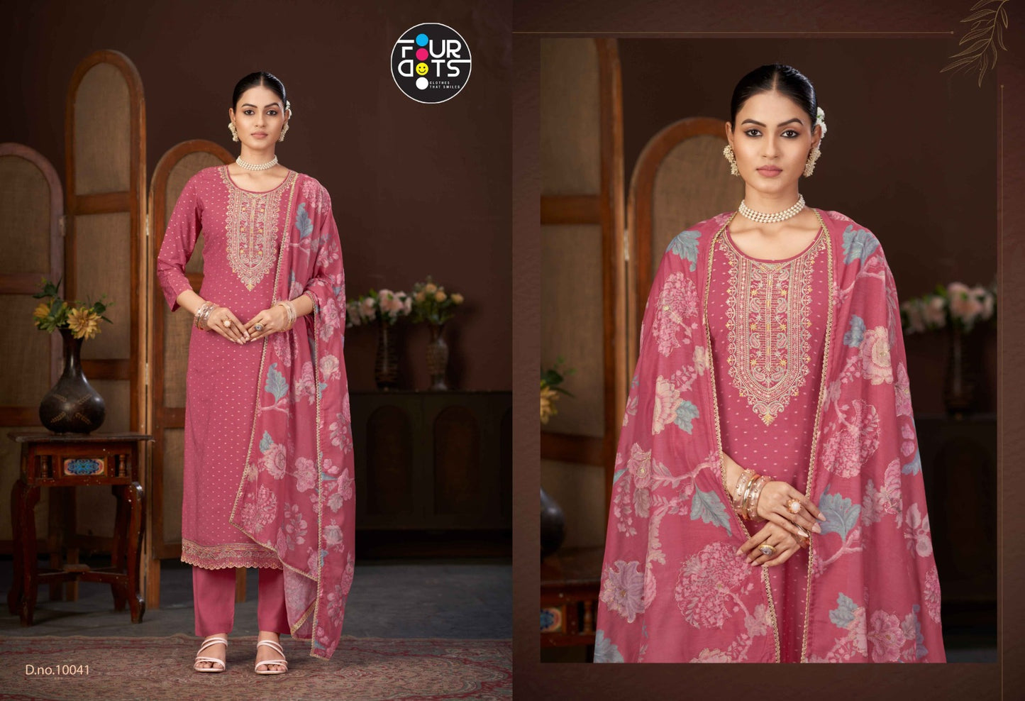 Shree Four Dots Pure Muslin Pant Style Suits Wholesale