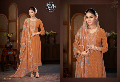 Shree Four Dots Pure Muslin Pant Style Suits Wholesale