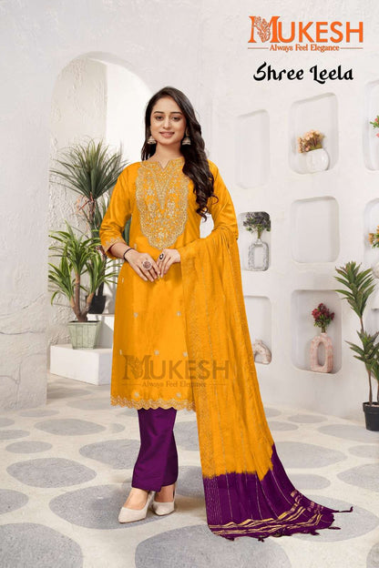 Shree Leela Mukesh Banwery Rayon 14Kg Readymade Pant Style Suits Exporter Ahmedabad