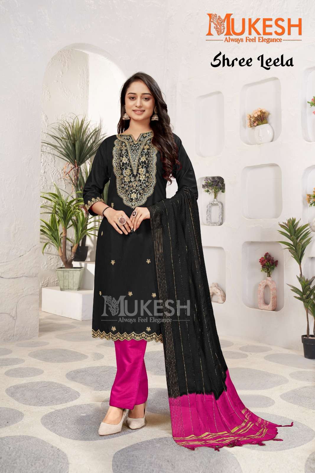 Shree Leela Mukesh Banwery Rayon 14Kg Readymade Pant Style Suits Exporter Ahmedabad