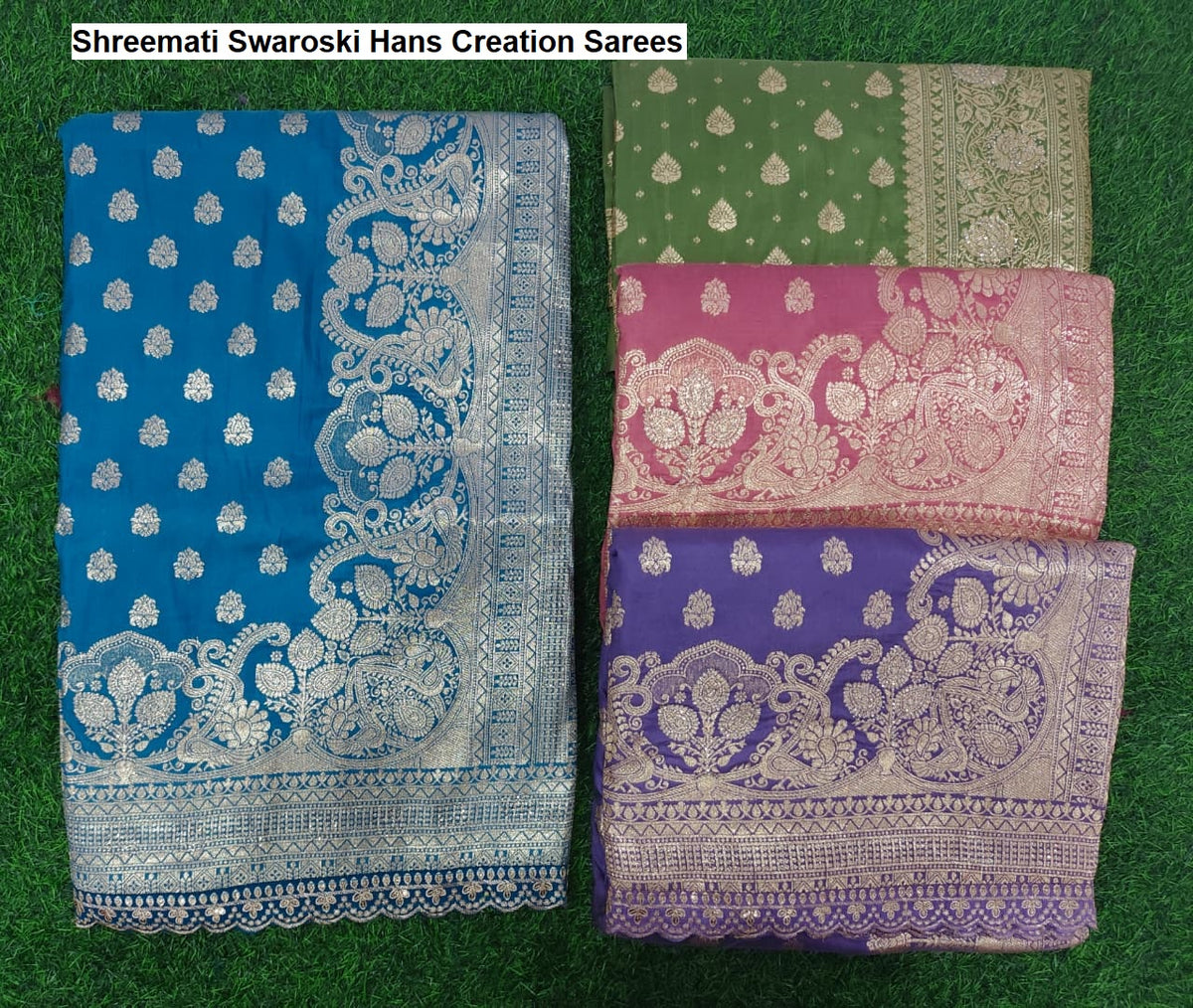 Shreemati Swaroski Hans Creation Silk Sarees Wholesaler India