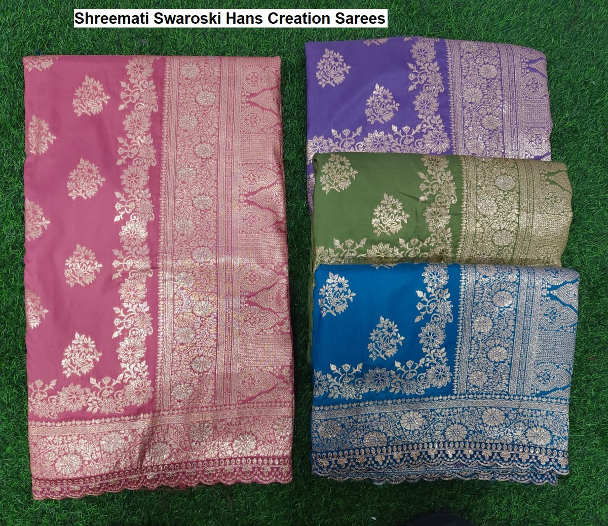 Shreemati Swaroski Hans Creation Silk Sarees Wholesaler India