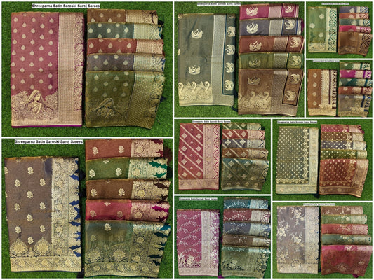 Shreeparna Satin Saroski Saroj Sarees Exporter Ahmedabad