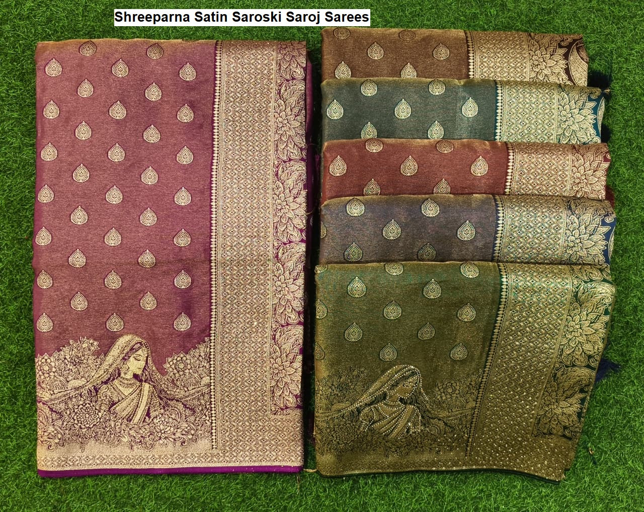 Shreeparna Satin Saroski Saroj Sarees Exporter Ahmedabad