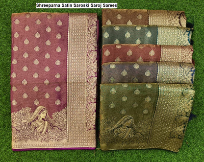 Shreeparna Satin Saroski Saroj Sarees Exporter Ahmedabad
