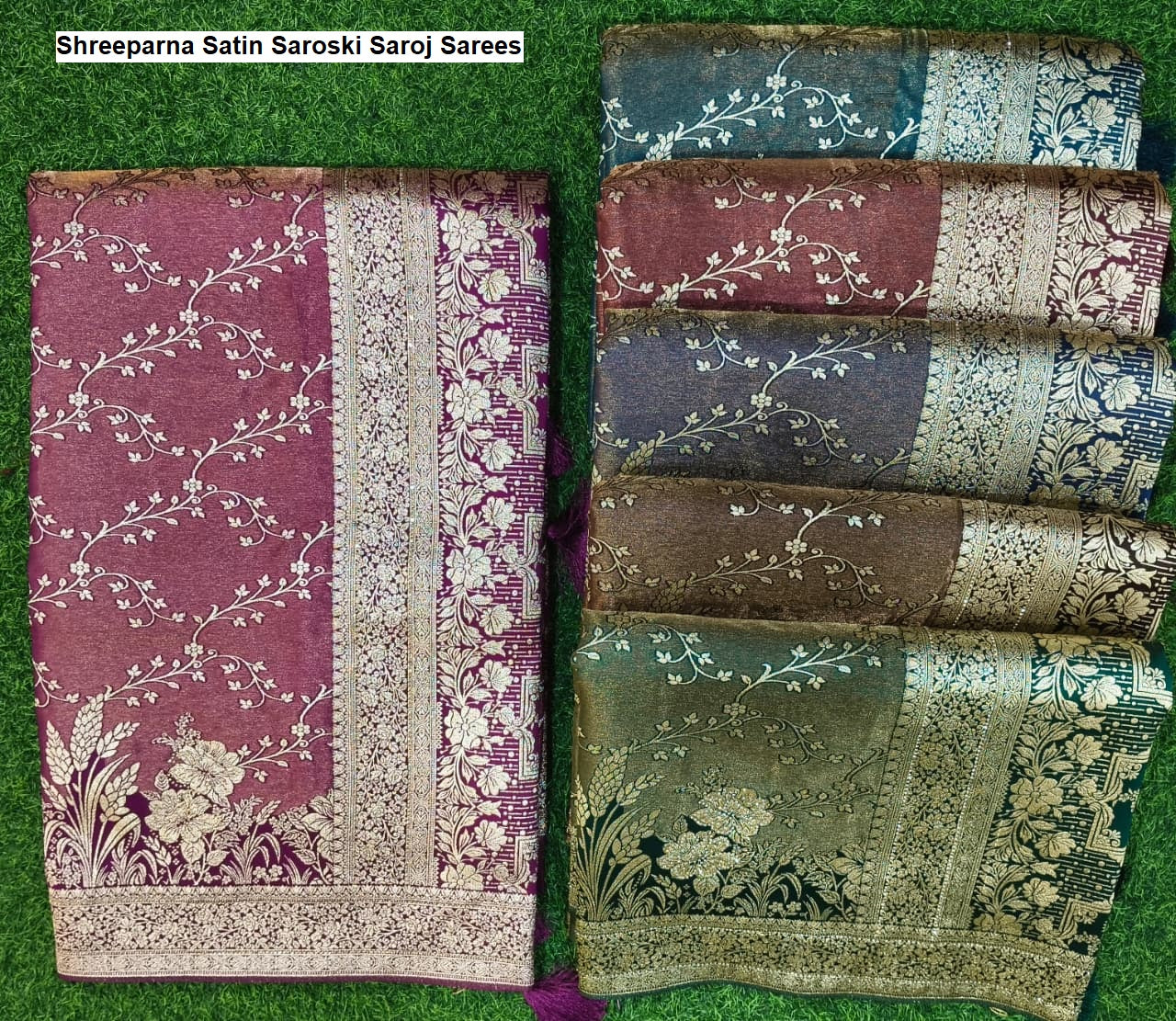Shreeparna Satin Saroski Saroj Sarees Exporter Ahmedabad