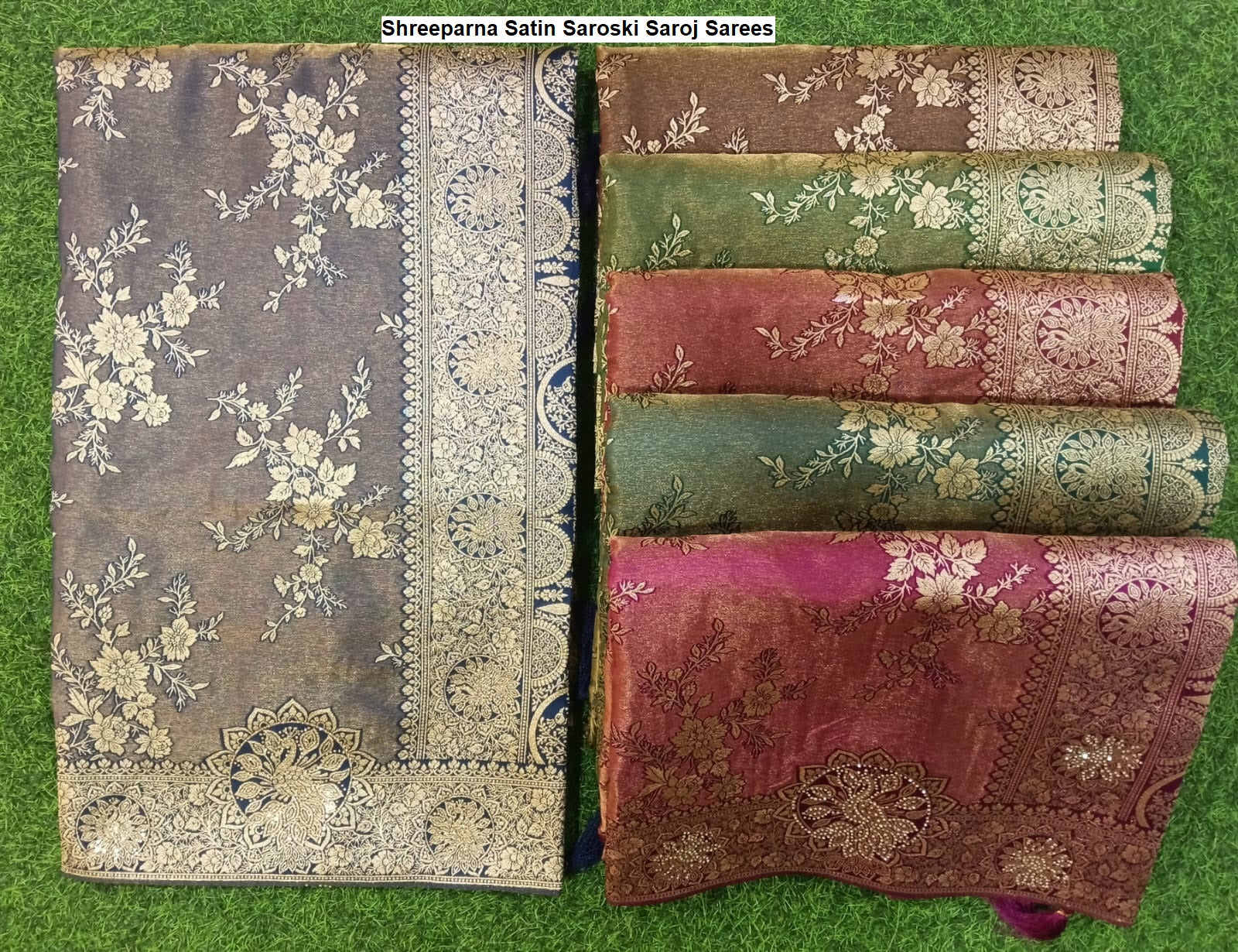 Shreeparna Satin Saroski Saroj Sarees Exporter Ahmedabad