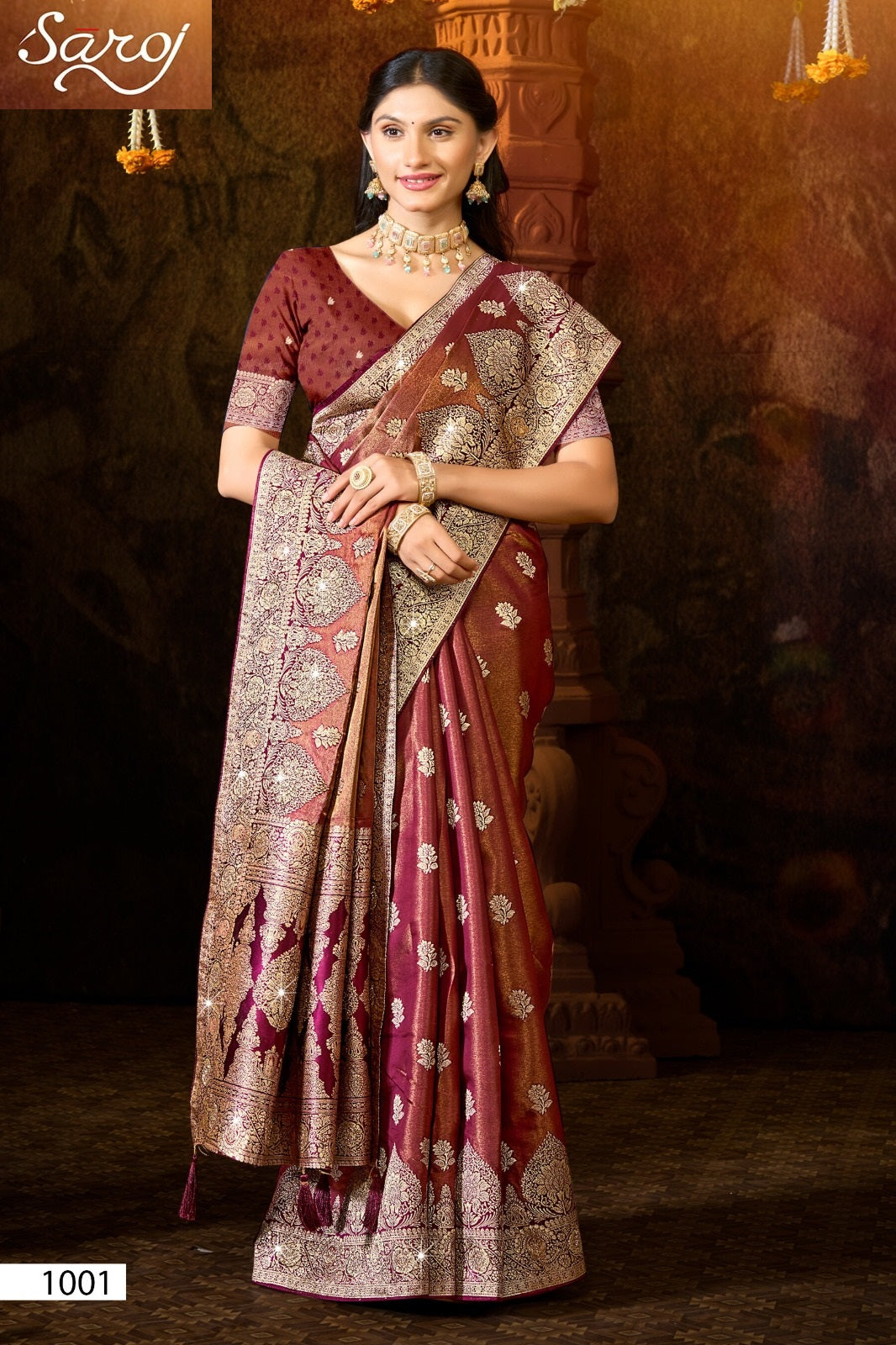 Shreeparna Satin Saroski Vol 1 Saroj Sarees Wholesale Price