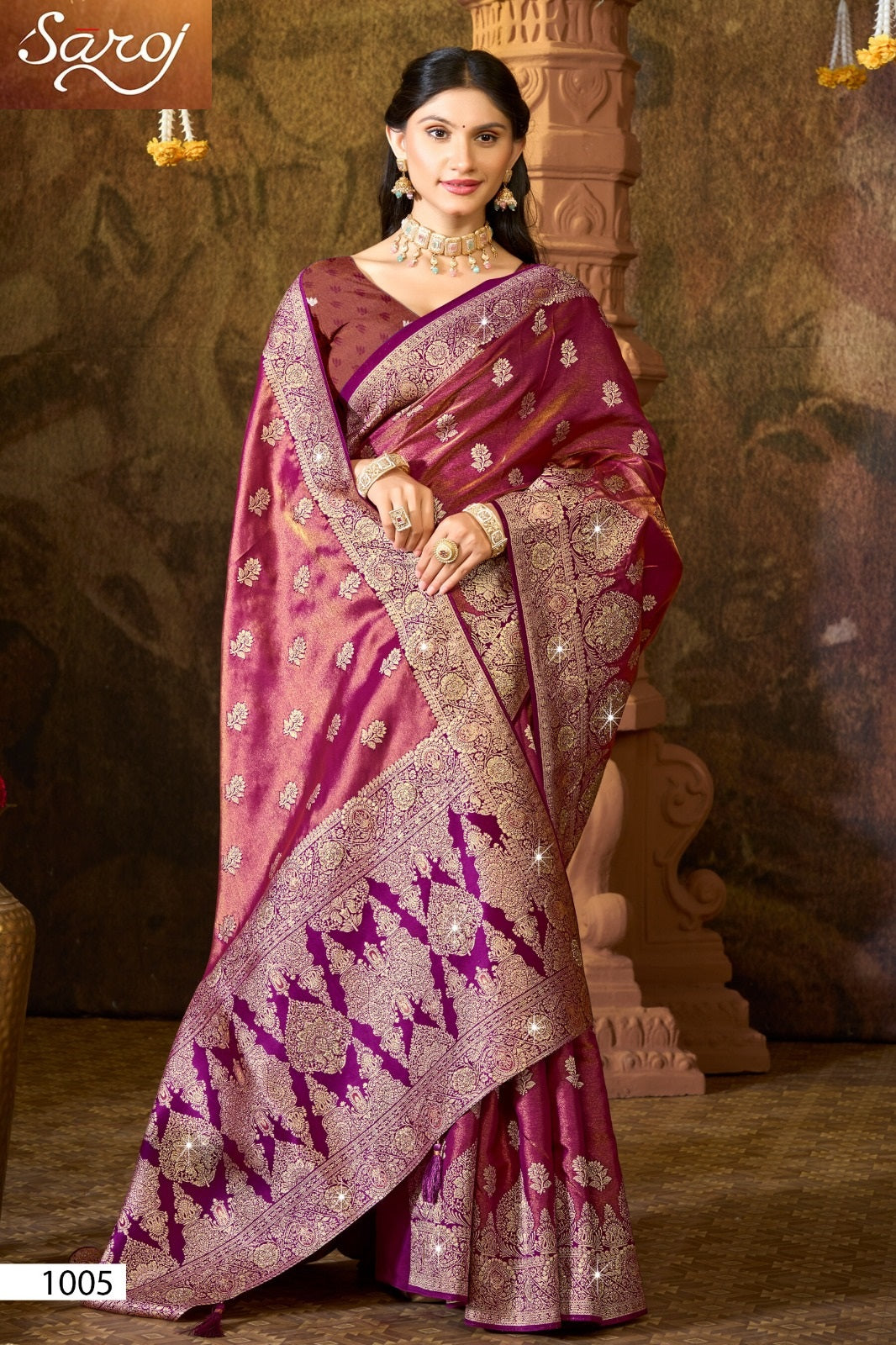 Shreeparna Satin Saroski Vol 1 Saroj Sarees Wholesale Price