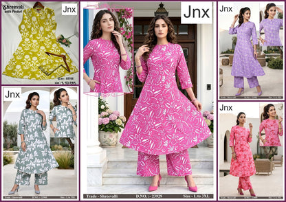 Shreevalli 0406 Jnx Cambric Cotton Kurti Pant Set Exporter India
